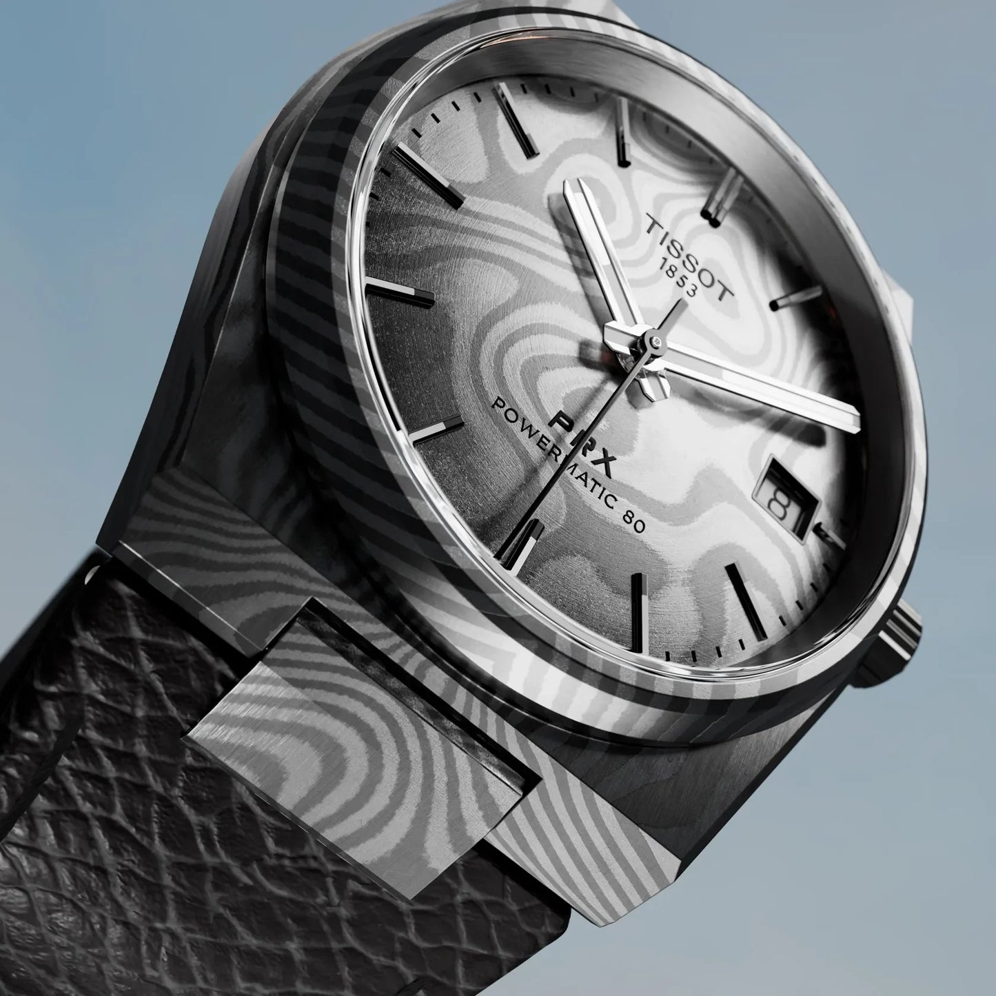 Tissot PRX 38mm Damascus Steel