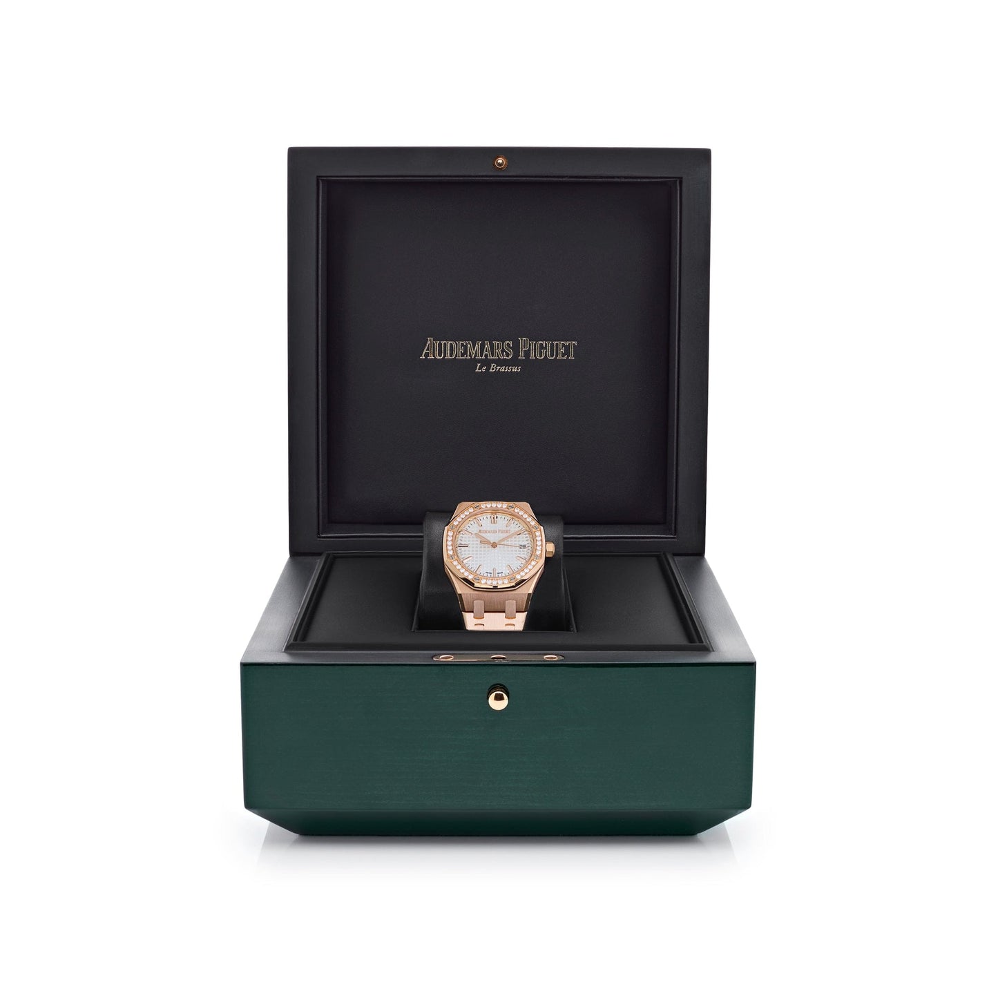 Audemars Piguet Royal Oak 77451OR.ZZ.1361OR.03 „Damen“ Rotgold Silberzifferblatt Diamantlünette