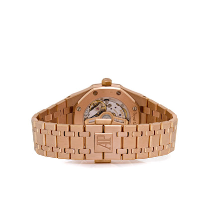 Audemars Piguet Royal Oak 77451OR.ZZ.1361OR.03 „Damen“ Rotgold Silberzifferblatt Diamantlünette