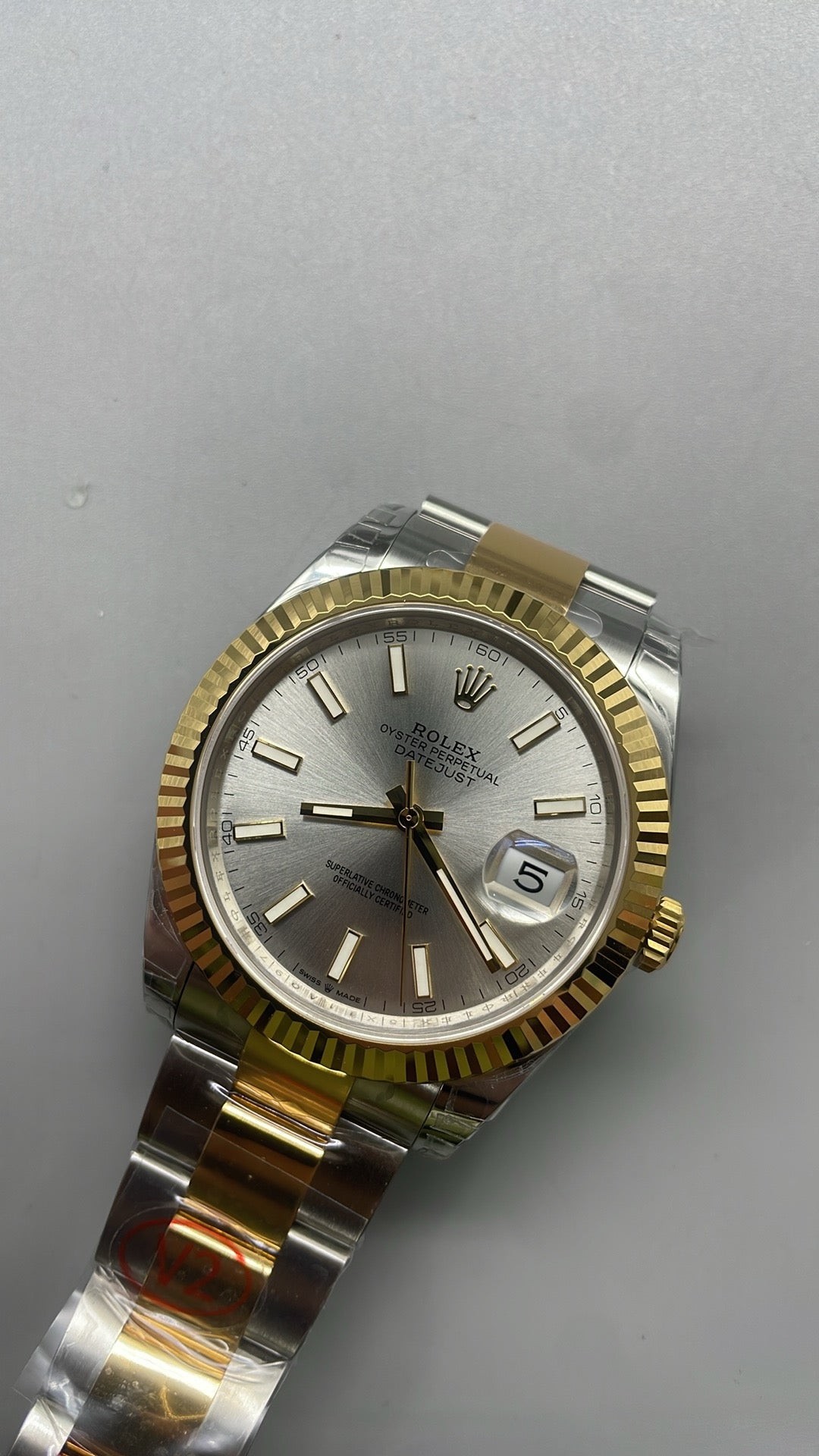 Rolex Datejust 41 – Silbernes Zifferblatt VSF SUPER CLONE – 126333 – Geriffelte Lünette – Oyster-Armband