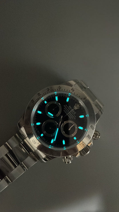 Rolex Cosmograph Daytona 40 – Schwarzes Zifferblatt VSF SUPER CLONE – 126520 – Oyster-Armband