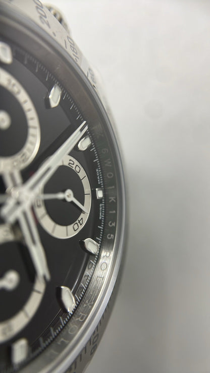 Rolex Cosmograph Daytona 40 – Schwarzes Zifferblatt VSF SUPER CLONE – 126520 – Oyster-Armband