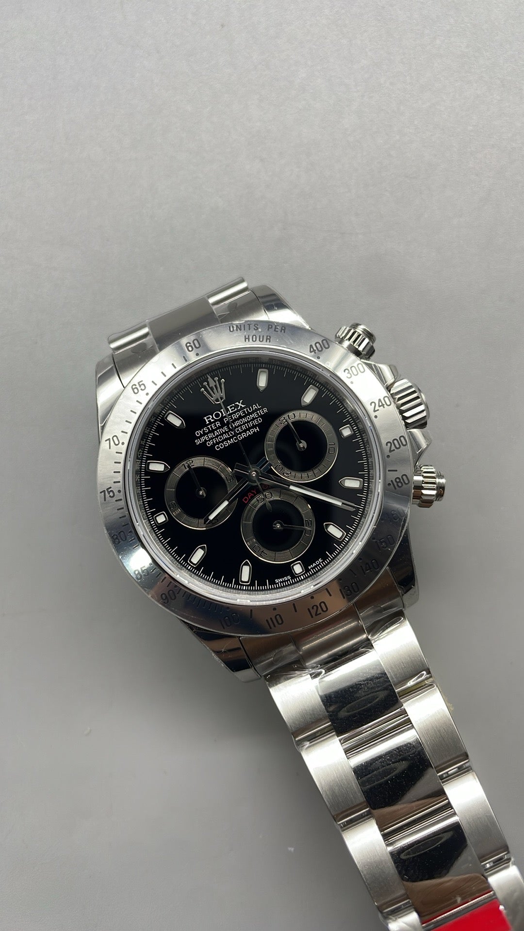 Rolex Cosmograph Daytona 40 – Schwarzes Zifferblatt VSF SUPER CLONE – 126520 – Oyster-Armband