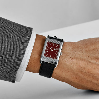 Jaeger-LeCoultre Reverso 278856J Stainless Steel Red Dial Special '1931 Rouge' Edition