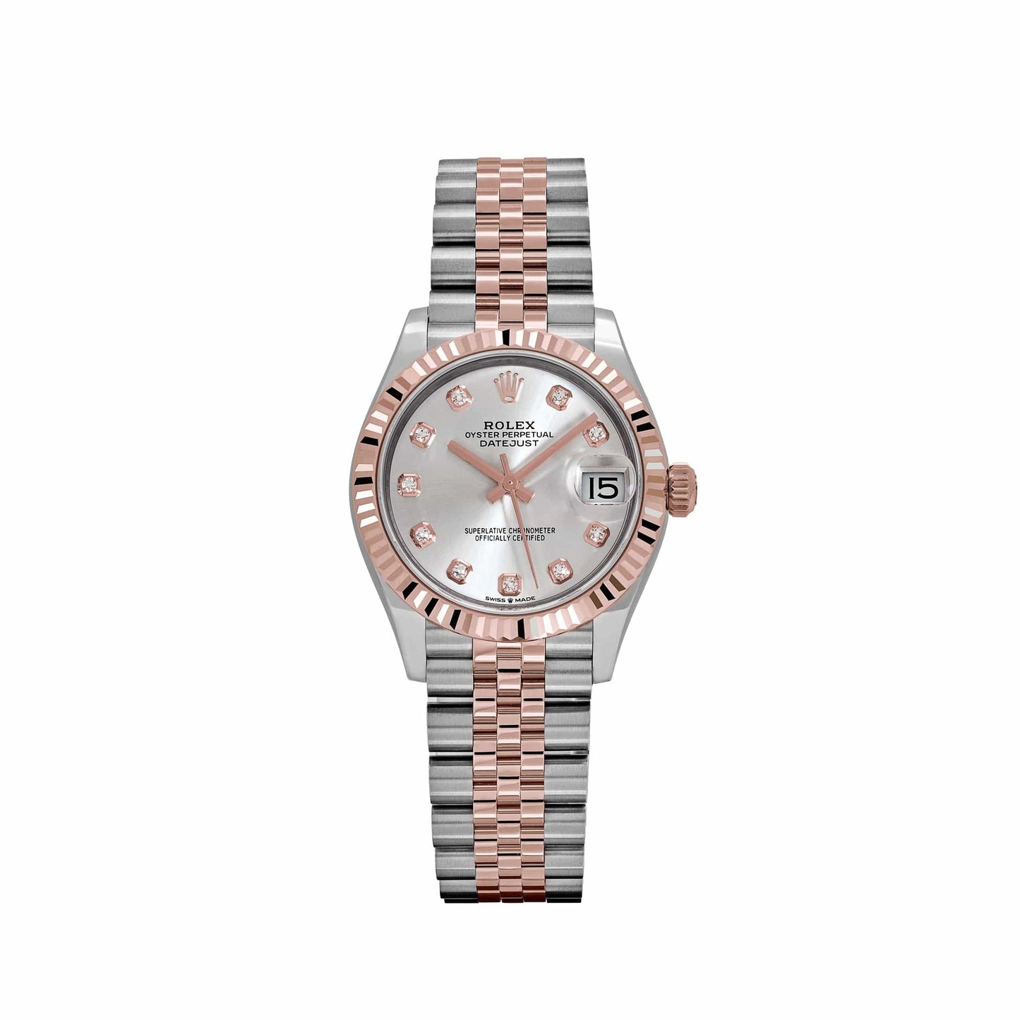 Rolex Datejust 31 278271 'Ladies' Stainless Steel Rose Gold Silver Diamond Dial (2024)