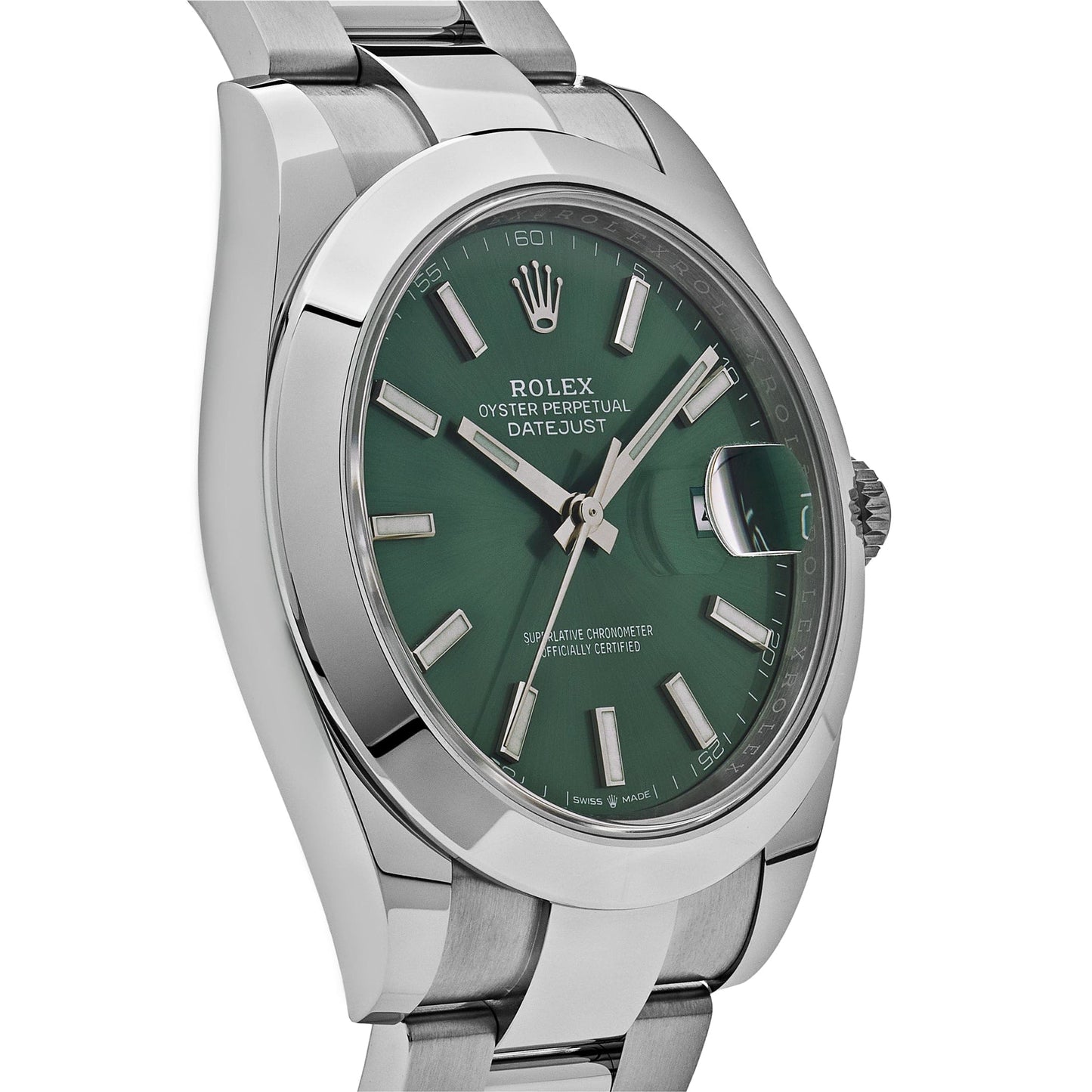 Rolex Datejust 41 126300 Edelstahl Grünes Zifferblatt Oyster (2025)