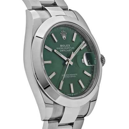 Rolex Datejust 41 126300 Edelstahl Grünes Zifferblatt Oyster (2025)