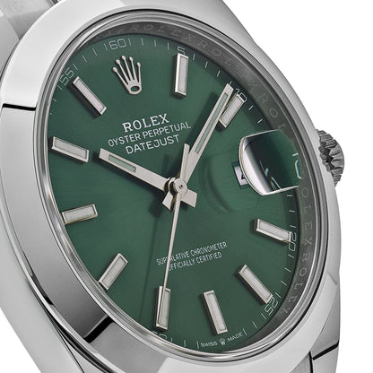 Rolex Datejust 41 126300 Edelstahl Grünes Zifferblatt Oyster (2025)